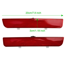 2x Red Rear Bumper Reflector Stop Brake Light LR006348 LR006349 For Range Rover L322 Freelander 2 Generic