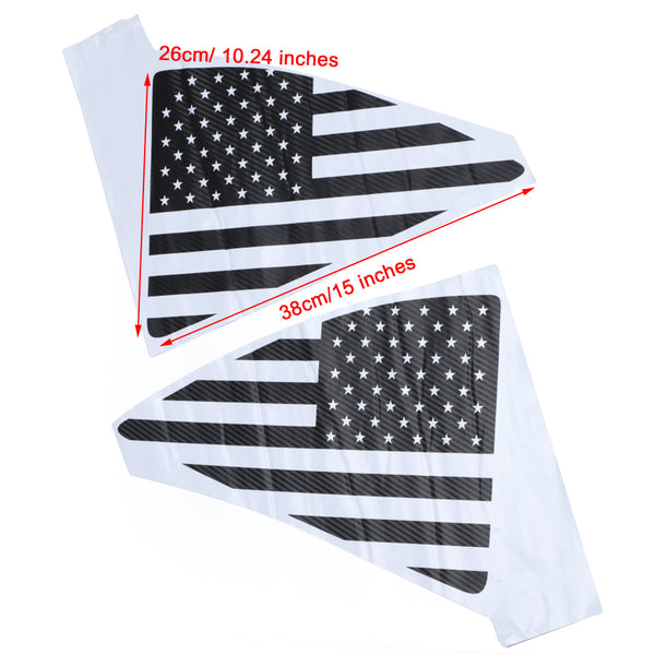 Achterste driehoek kwart raam USA vlag sticker sticker trim voor Camaro 2010-2015 generiek