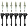 2009-2012 Infiniti FX35 3.5L V6 6PCS Ignition coil+6PCS Spark Plug UF550 CUF2118 673-4029 5C1727 Generic