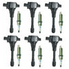 2009-2010 Infiniti M35 3.5L V6 6PCS Ignition coil+6PCS Spark Plug UF550 CUF2118 673-4029 5C1727