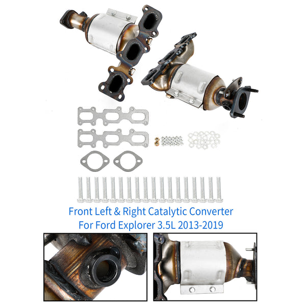 2013-2019 Ford Explorer 3.5L 2PCS Front Catalytic Converter 674255 674256 Generic