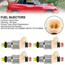 Fuel Injectors 4G1549 1571058B00 INP470 Fit 1992-1998 Suzuki Sidekick Generic