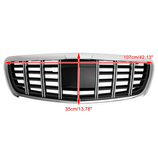 2014–2020 Benz S-Klasse W222 S680 S400 S450 S500 S550 S560 S580 S600 S650 Kühlergrill im BRABUS-Stil ohne ACC, Chrom, generisch