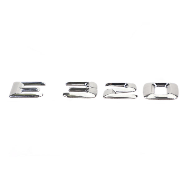 Emblem für den hinteren Kofferraum, Namensschild, Buchstaben, Zahlen, passend für Mercedes E320, Chrom, generisch