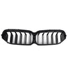 Double Gloss Black Front Grill Grille Fit BMW 5-Series G30 G31 21-22 W/Camera Generic