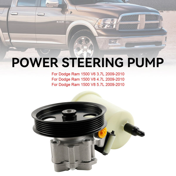 2009-2010 Dodge RAM 1500 V6 V8 Power Steering Pump w/ Pulley & Reservoir 55398903AD 55398903AE Generic