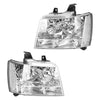Chrome Housing Clear Headlights Assembly For 2007-2014  Chevr Tahoe Generic