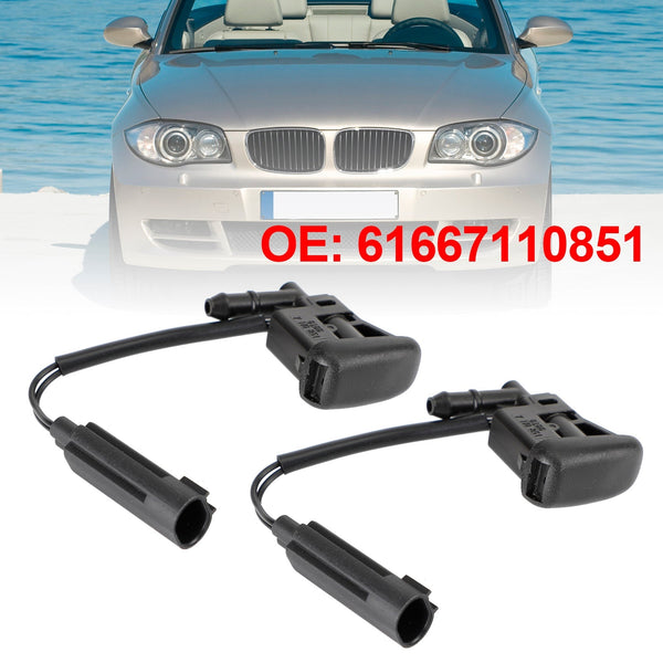 04-10 BMW X3 E83 2PCS 61667110851 61667135411 Boquilla de limpiaparabrisas con pulverizador calentado genérico