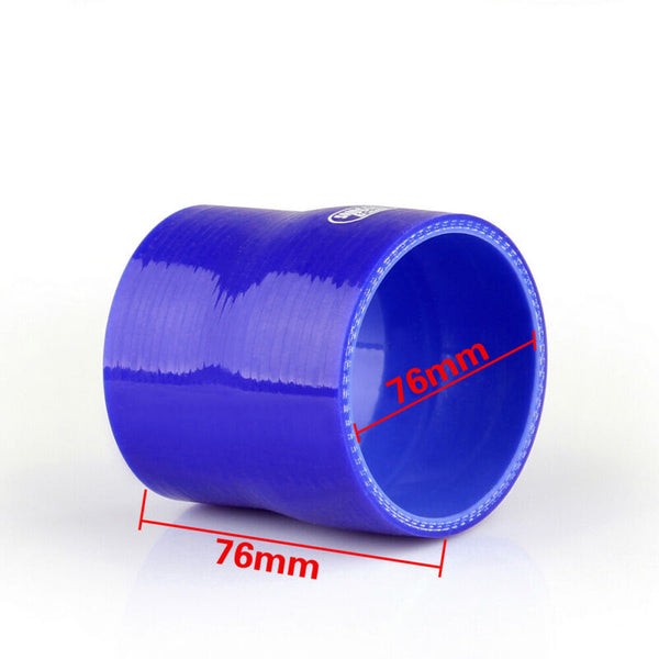 Reducers 0 Degree 70 76mm Silicone Pipe Hose Coupler Intercooler Turbo Intake Generic
