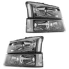 2003-2006 Avalanche 1500/2500 Pickup boîtier noir phares latéraux transparents/ensemble de lampes 10396913 15199557 2503224 générique