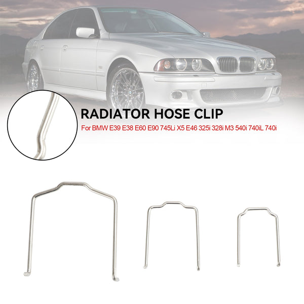 BMW E39 E38 E60 E90 745Li X5 E46 325i 328i M3 540i 740iL 740i Clip de manguera de radiador 15423 Genérico