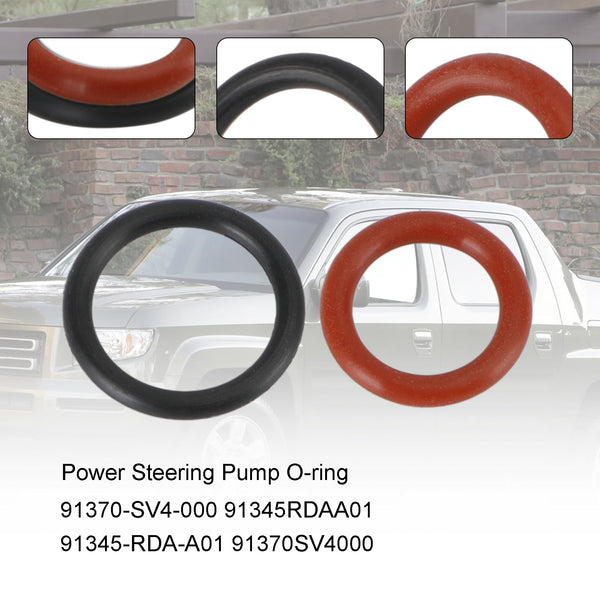 2PCS Power Steering Pump Rubber Inlet & Outlet O-Ring Seals 91370-SV4-000 91345RDAA01 91345-RDA-A01 91370SV4000 Fit Acura/ Honda Civic Generic