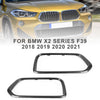 BMW X2 Series F39 2018-2021 Carbon Fiber Front Bumper Grill Frame Cover Trim Generic