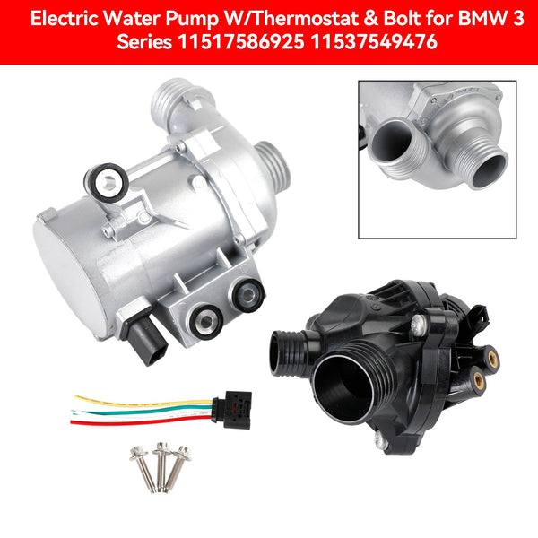 Pompa acqua elettrica BMW 128i 328i 2007-2012 con termostato e bullone 11517586925 11537549476 Generico