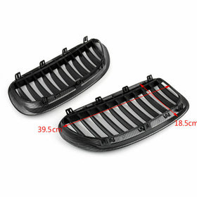 Front Kidney Grille Carbon For BMW E63/E64 M6 04-10 2 Door Convertible Coupe Generic