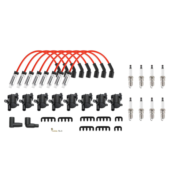 2003-2004 シボレー SSR 5.3L 8 パック点火コイル + スパークプラグ + ワイヤーセット UF262 C1251 D585 5C1082 ジェネリック