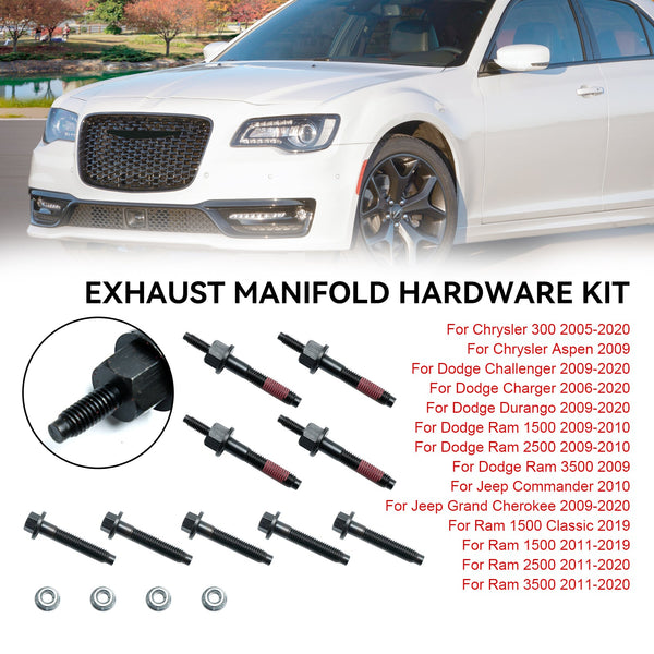 2005-2020 Chrysler 300 Kit de hardware del colector de escape 03309 06509863AA 6505316AA Genérico