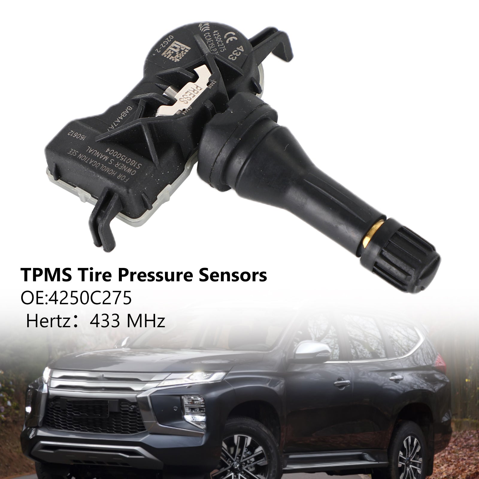 2018/01 - 2021/06 Mitsubishi Eclipse Cross Snap-in 1x TPMS Sensor de presión de neumáticos 4250C275