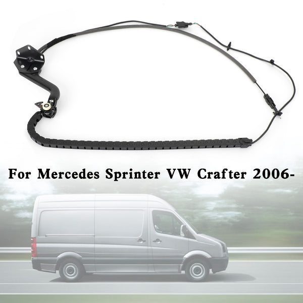 Volkswagen Crafter 2006 På alla modeller med kort hjulbas Vänsterhandsskjutbara sidodörrskabel +Spår 9068203769 Generisk