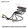 4 Stück/Set LED-Leuchten passend für Frontstoßstangengrill Tacoma 2016–2020 PT228–35170, transparent, generisch
