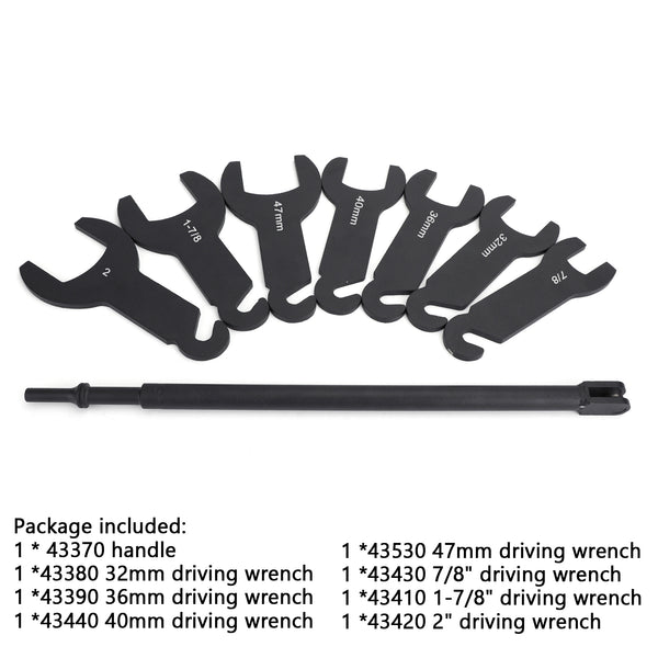 43300 Pneumatic Fan Clutch Wrench Set For Ford GM Chrysler Black Generic