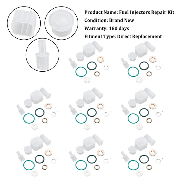 2004.5-2005 Chevy SILVERADO 2500/3500 6.6L V8 LLY 8PCS Fuel Injector Repair Kit 0445120027 0986435504 97303657