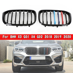 BMW G01 X3 G02 X4 Pair M-Color Kidney Grill Grille 51138469959 Gloss Black Generic