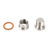 M12 x 1.25 Oxygen Sensor Adapter Spacer Hex Plug Nut Kit Stainless steel