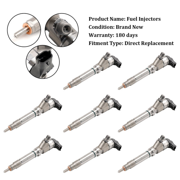 2006 Chevy Silverado 2500 HD 6.6L V8 DIESEL 8PCS Fuel Injector 0445120042 0445120082 19208742