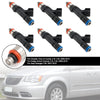 2008-2010 Chrysler Town & Country 3.3L 3.8L 6PCS Iniettore di carburante 0280158119 04861667AA Generico