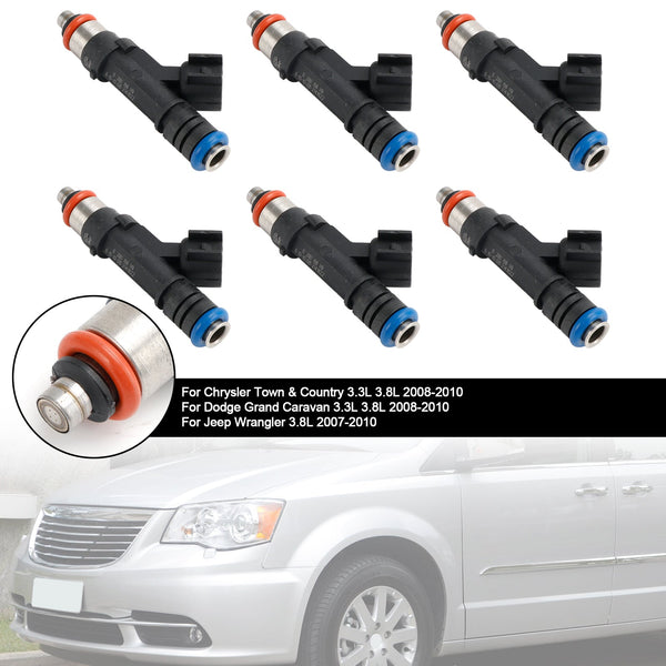 2008-2010 Chrysler Town & Country 3.3L 3.8L 6PCS Brandstofinjector 0280158119 04861667AA Generiek