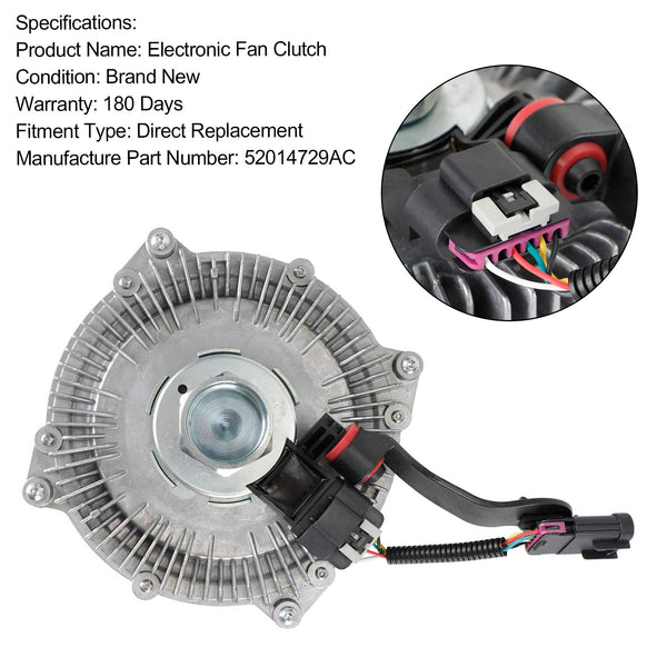 Fan Clutch Radiator Cooling 52014729AC Fit Dodge Ram 2500 3500 4500 5500 2013-2018 Generic