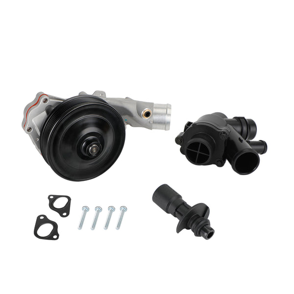 Water Pump w/ Bolts Gaskets Connector+Thermostat Kit LR097165 766192 LR028136 for Jaguar Land Rover