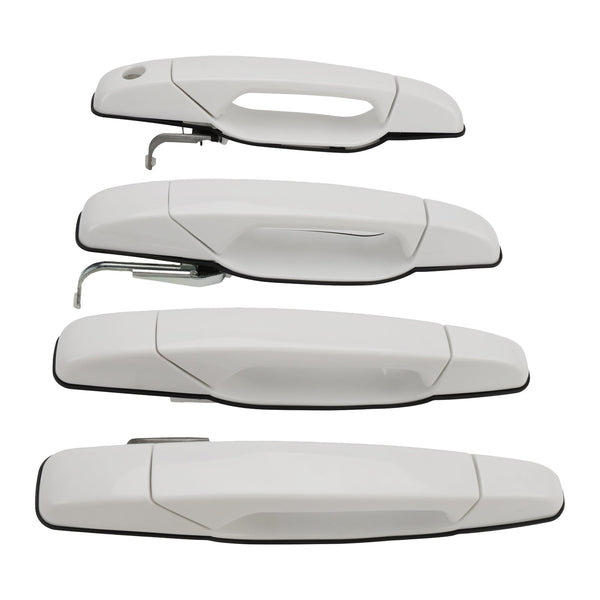 2008-2013 Cadillac Escalade Platinum Sport Utility 4PCS Front & Rear Door Handle Set White 284053446 84053444 20954826 25890276