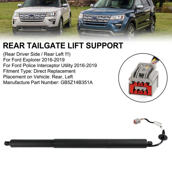 2016-2019 Ford Explorer Police Interceptor Utility Power Hatch Lift Support Traseiro LH Driver GB5Z14B351A Genérico