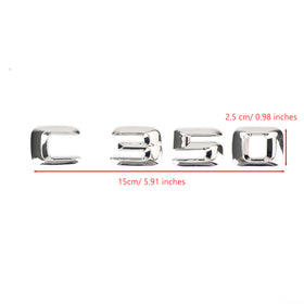 Emblem für den hinteren Kofferraum, Namensschild, Buchstaben, Zahlen, passend für Mercedes C350, Chrom, generisch