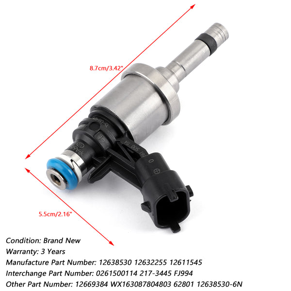 217-3445 FJ994 62801 1x Fuel Injectors For GM Chevrolet Camaro Traverse GMC Acadia CTS 3.6L 12638530 Generic