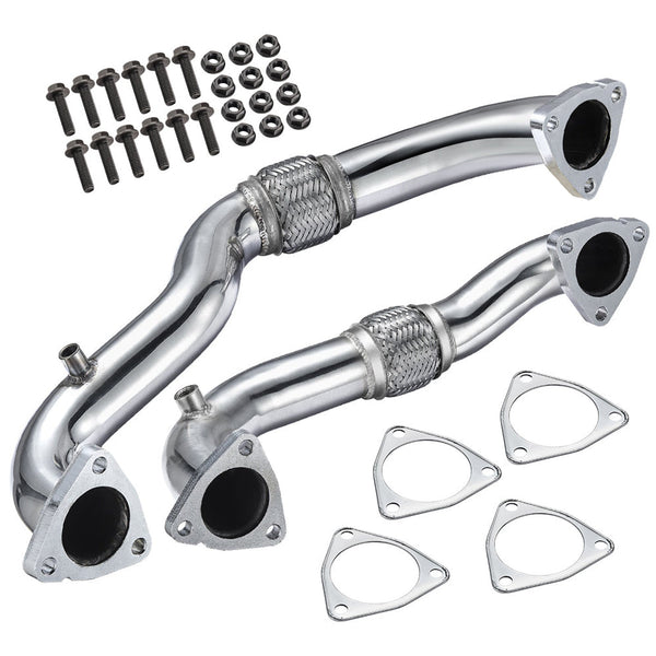 2008-2010 Ford 6.4 Powerstroke Dieseluitlaat Up-Pipe Heavy Duty gepolijst GEEN EGR Algemeen