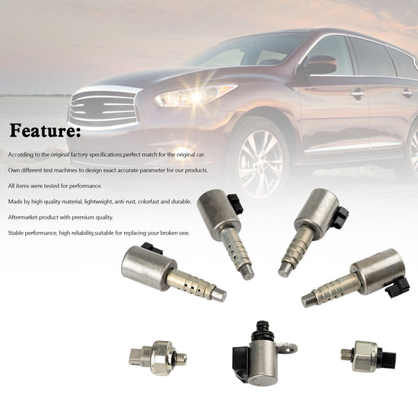 2014 Mitsubishi Outlander L4 2.0L 2.4L JF016E JF017E Kit de solenoides de transmisión CVT genérico