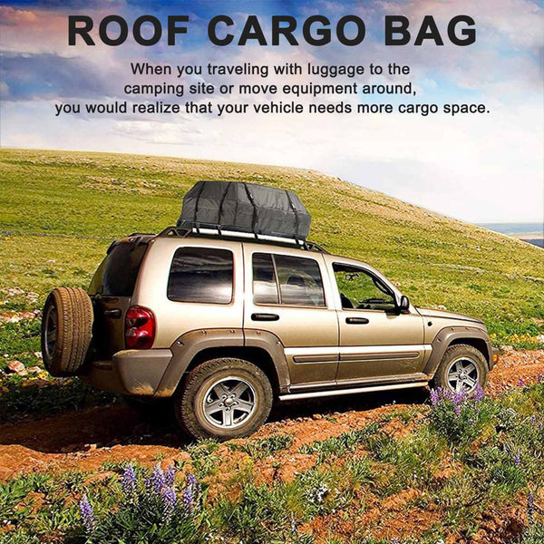 Waterproof Car Roof Top Rack Carrier Cargo Bag Luggage Cube Bag w/ Non-Slip Mat Generic