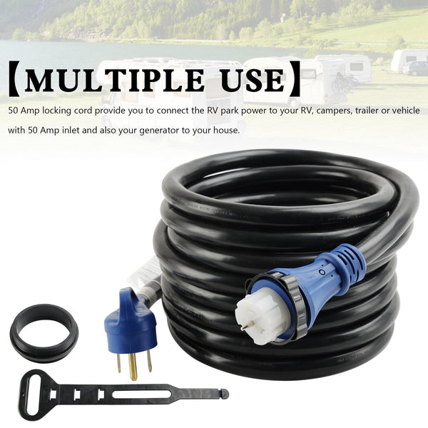 UL-vermeld 50 Amp 25 Ft RV/Generatorsnoer met vergrendelingsconnector voor RV Camper Generic