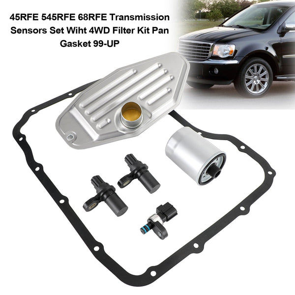 45RFE 545RFE 68RFE Set sensori di trasmissione con kit filtro 4WD Guarnizione vaschetta 99-UP Generico