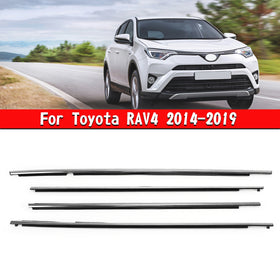 Toyota RAV4 2014–2019, 4 Stück, Chrom-Dichtungsstreifen für Autofenster, Dichtungsgürtel, Zierleiste 75740-0R040, generisch