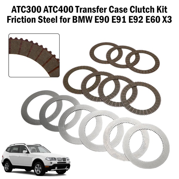 ATC300 ATC400 Överföringsväska Kopplingssats Friktionsstål för BMW E90 E91 E92 E60 X3 Generic