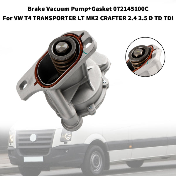 1990-2003 VW Transporter IV Box (70_, 7D_) 2,4 D-bromsvakuumpump+packning 072145100C 069145101A Generic