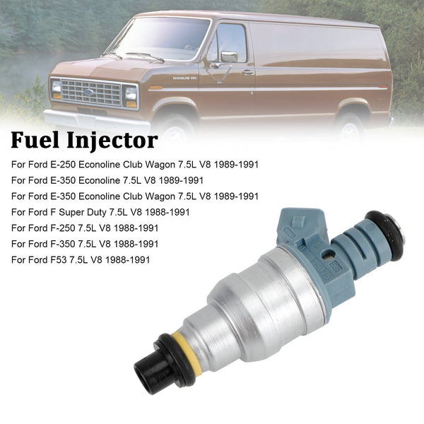 1989-1991 Ford E-250 E-350 Econoline Club Wagon 7.5L V8 1 pièces injecteur de carburant 0280150759 822-11120 générique