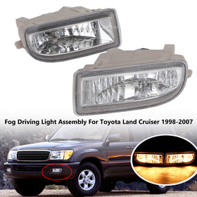 1998-2007 Toyota Land Cruiser Pair Front Bumper Fog Light Driving Lamp Generic