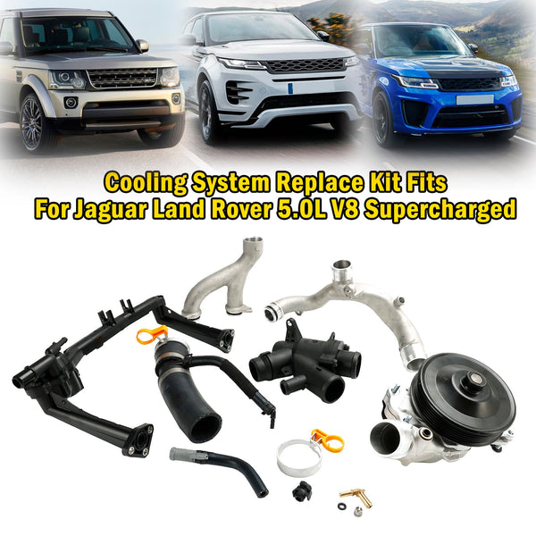 2020 Land Rover Range Rover Velar 5.0L V8 - Gas Cooling System Replace Kit Supercharged AJ812119 AJ813909