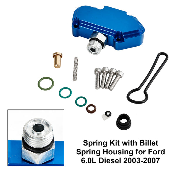 2003-2007 Ford 6.0L Diesel Serie F y kit de resorte de excursión con carcasa de resorte Billet genérico