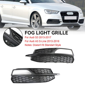 2013-2017 Audi S3 Lower Bumper Fog Light Cover Grill 8V3807681G 8V3807682G Generic